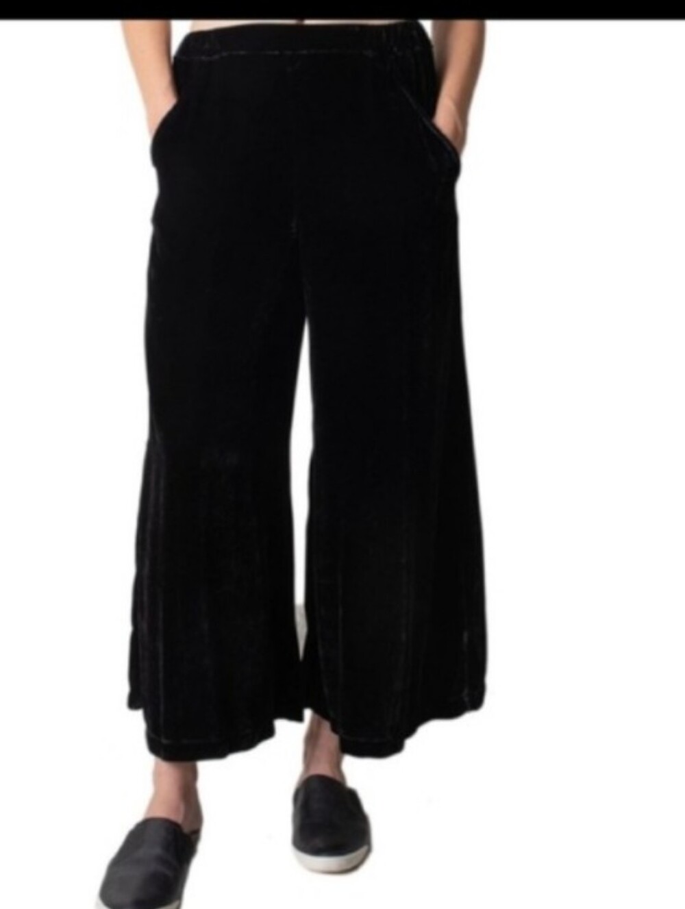 CP Shades Velvet Wendy Wide Leg Ankle Pants Rayon Silk Blend
